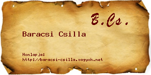Baracsi Csilla névjegykártya