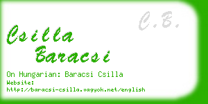 csilla baracsi business card